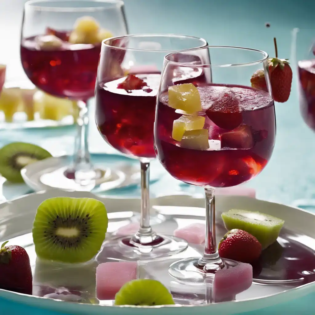 Fruit Gelatin with Wine