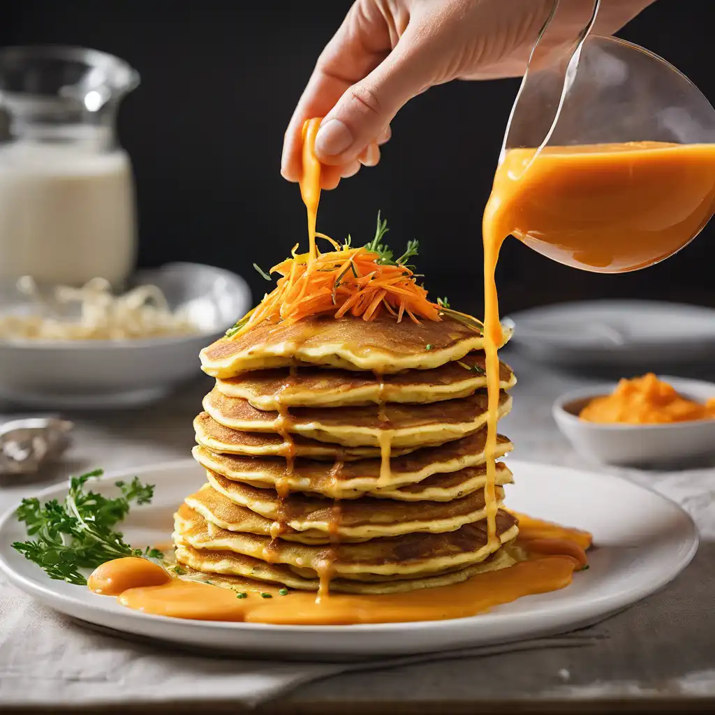 Carrot Pancake with Chicken Filling