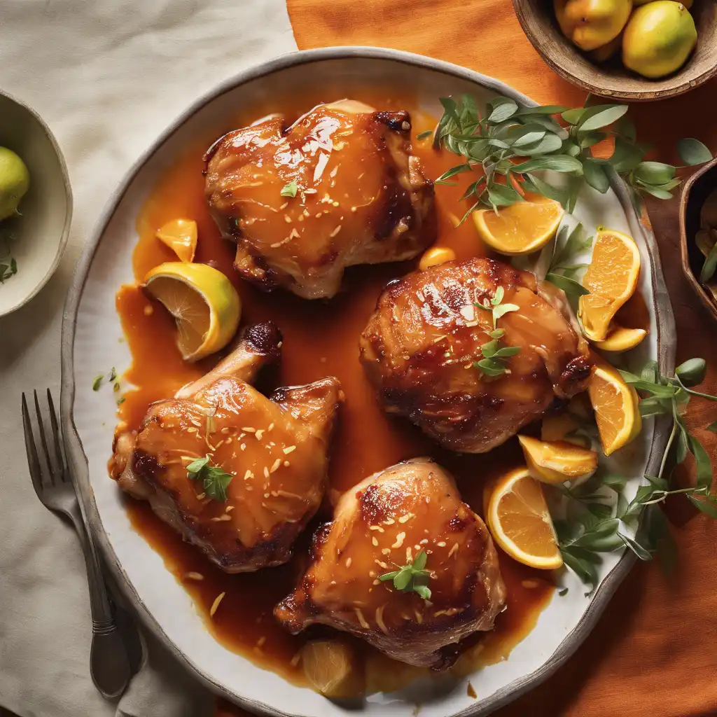 Gingered Chicken Thighs with Guava Glaze