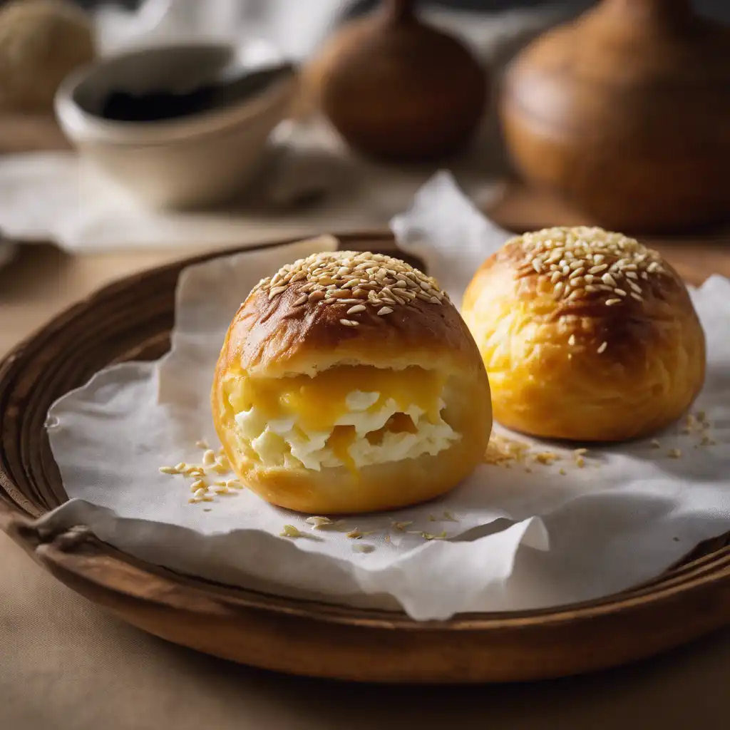 Cheese-Filled Pão Recheado with Goat Cheese