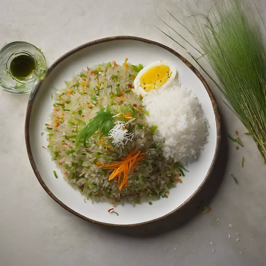 Foto de Arroz com arroz com capim-santo