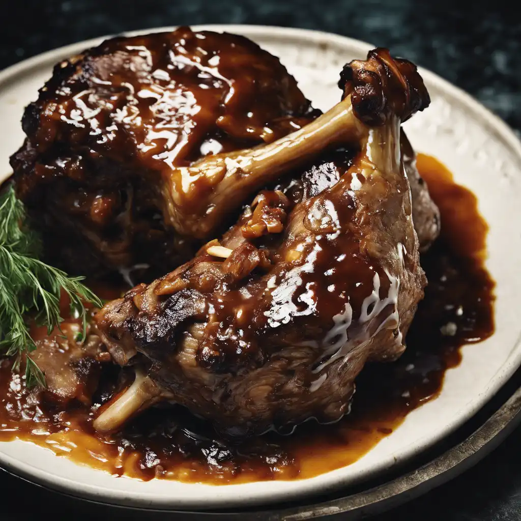 Lamb Shank with Sweet and Sour Glaze