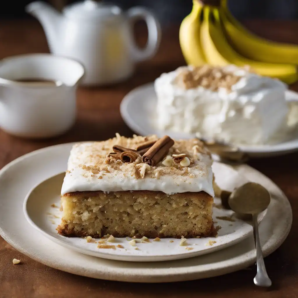 Mash Banana Cake with Farofa