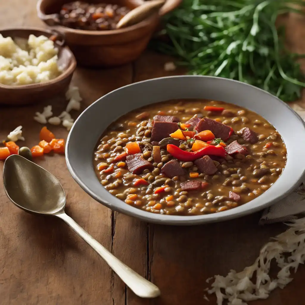 Lentil Stew with Jerky