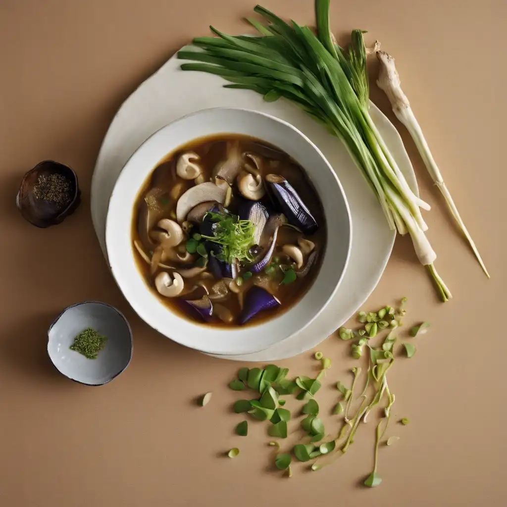 Mushroom and Eggplant Soup