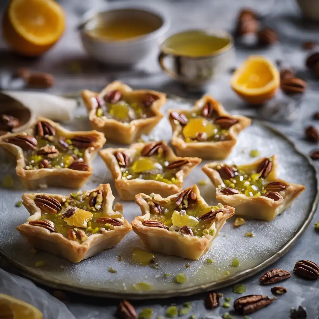 Pecan and Pistachio Tart with Honey