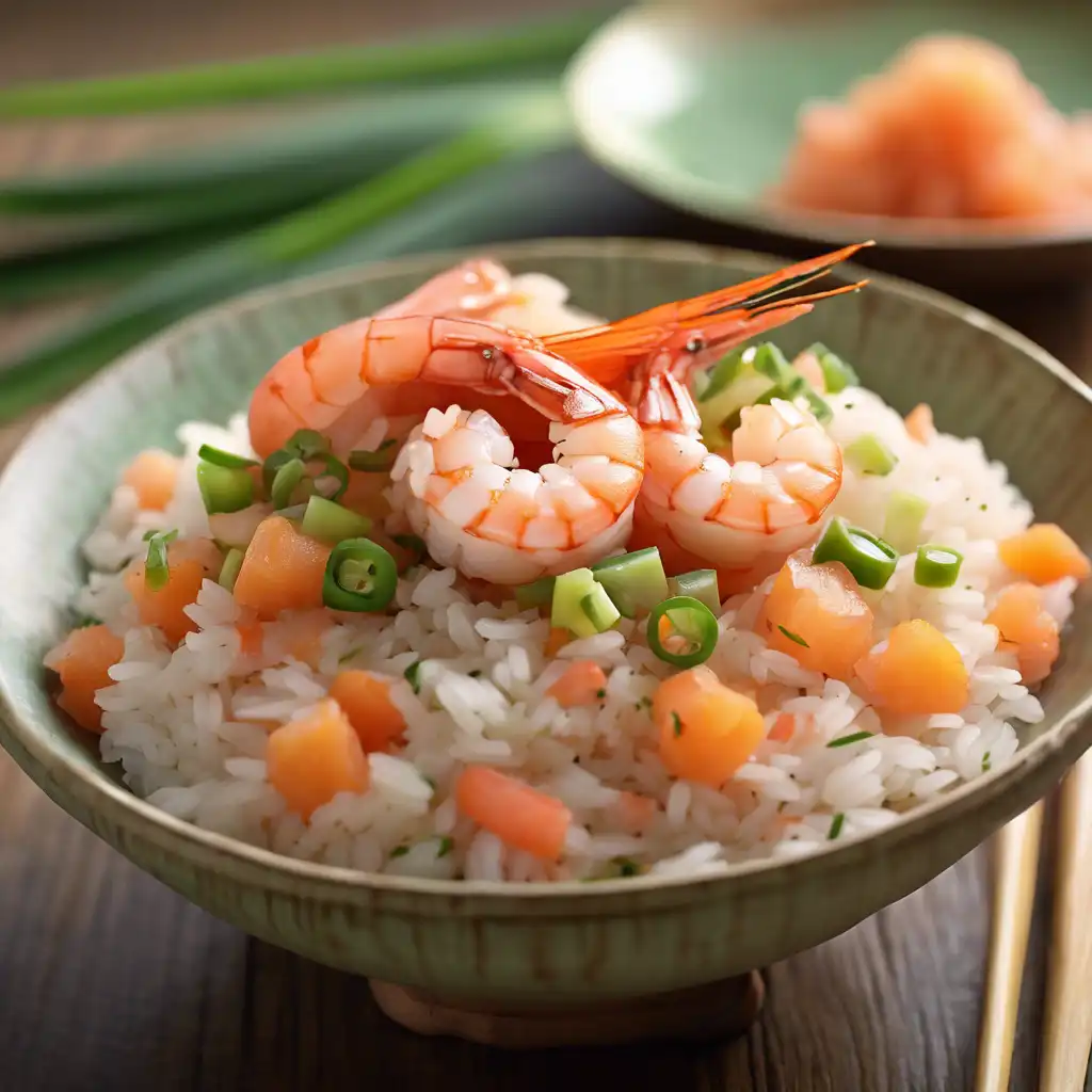 Rice with Papaya and Shrimp