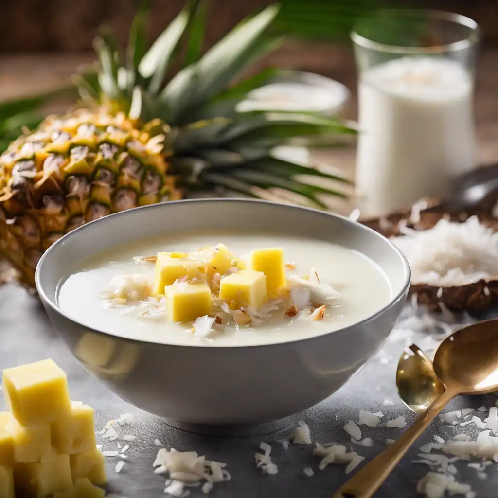 Coconut Milk Soup with Pineapple