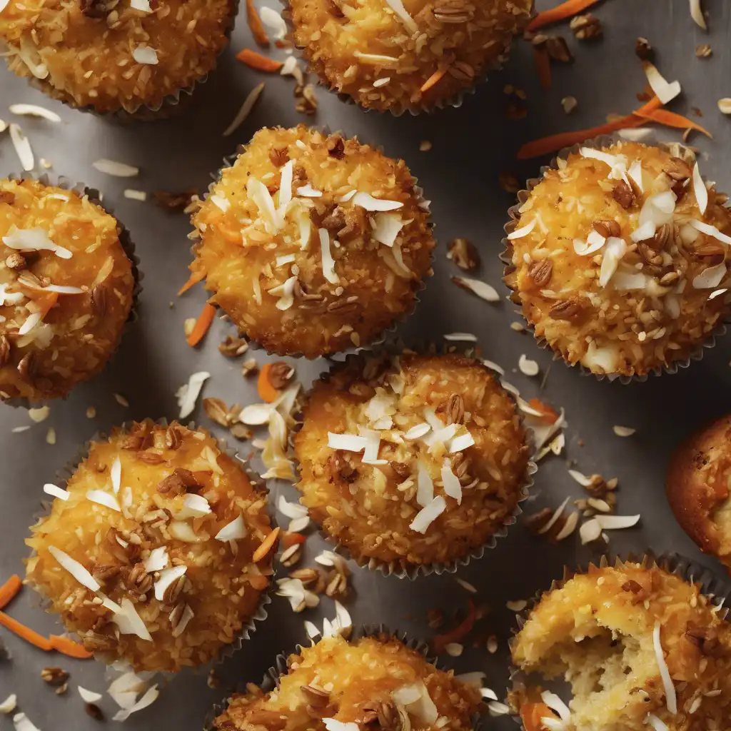 Carrot, Nut, and Coconut Muffin