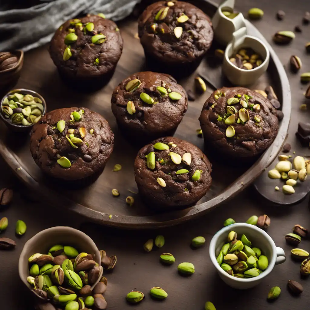 Café, Chocolate, and Pistachio Muffins