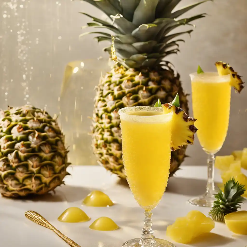 Pineapple and Champagne Cocktail