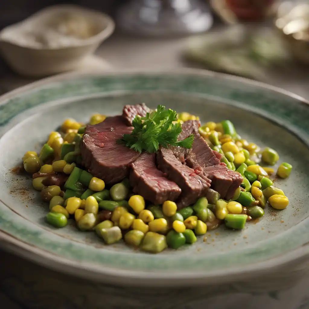 Moist Beef with Green Corn