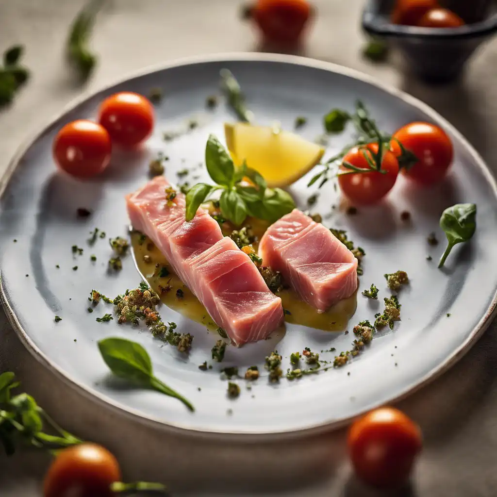 Tuna with Oregano and Fried Tomato