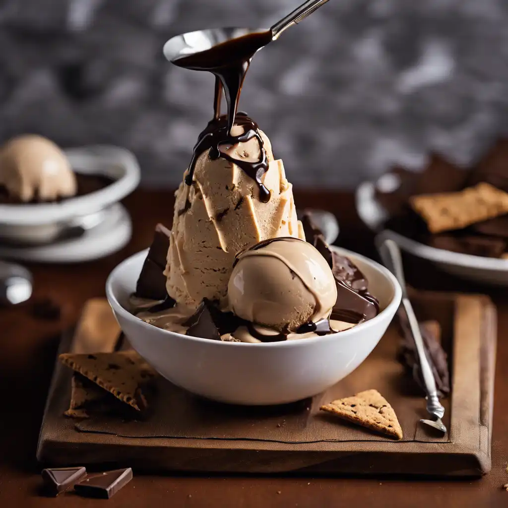 Coffee Ice Cream with Cookie