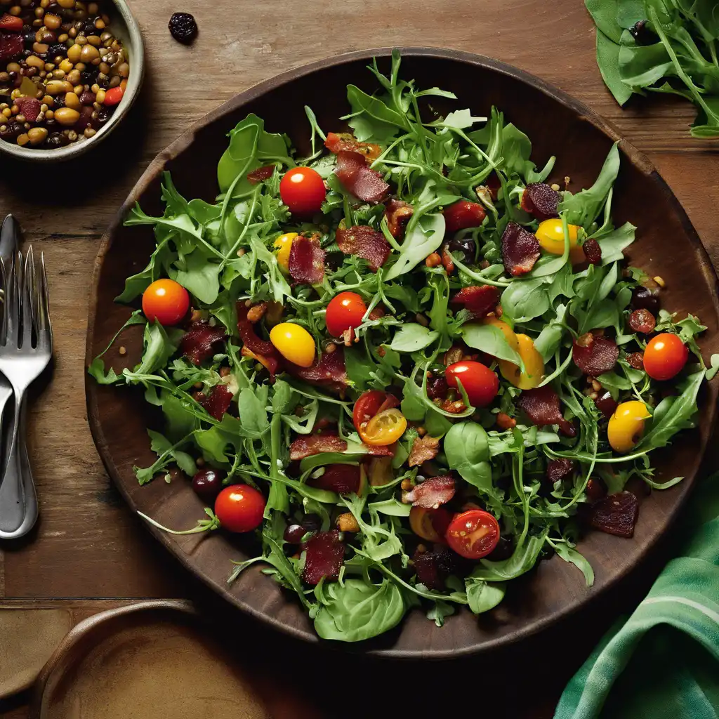 Lentil Salad with Zucchini Torta