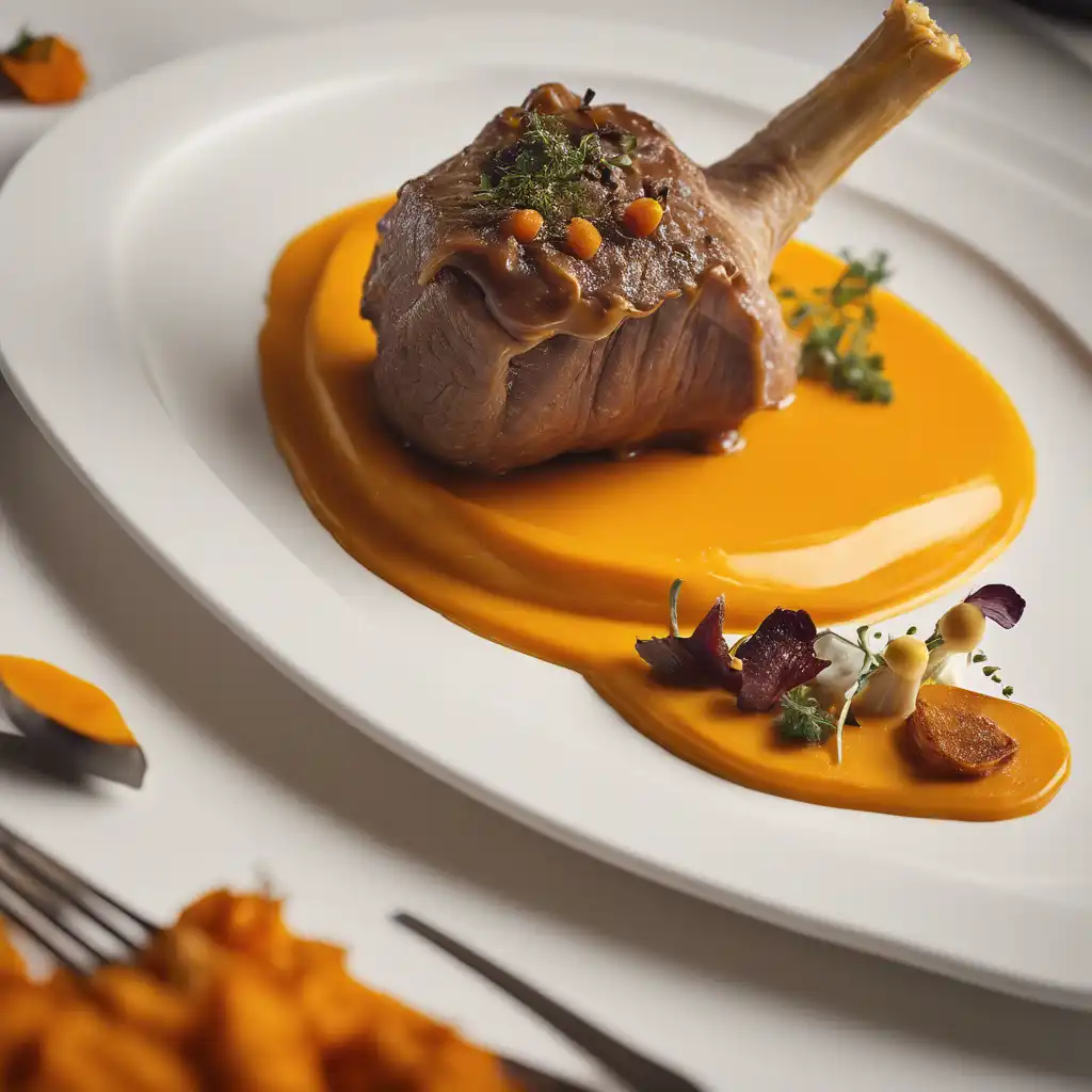 Lamb Shank with Pumpkin Mousse