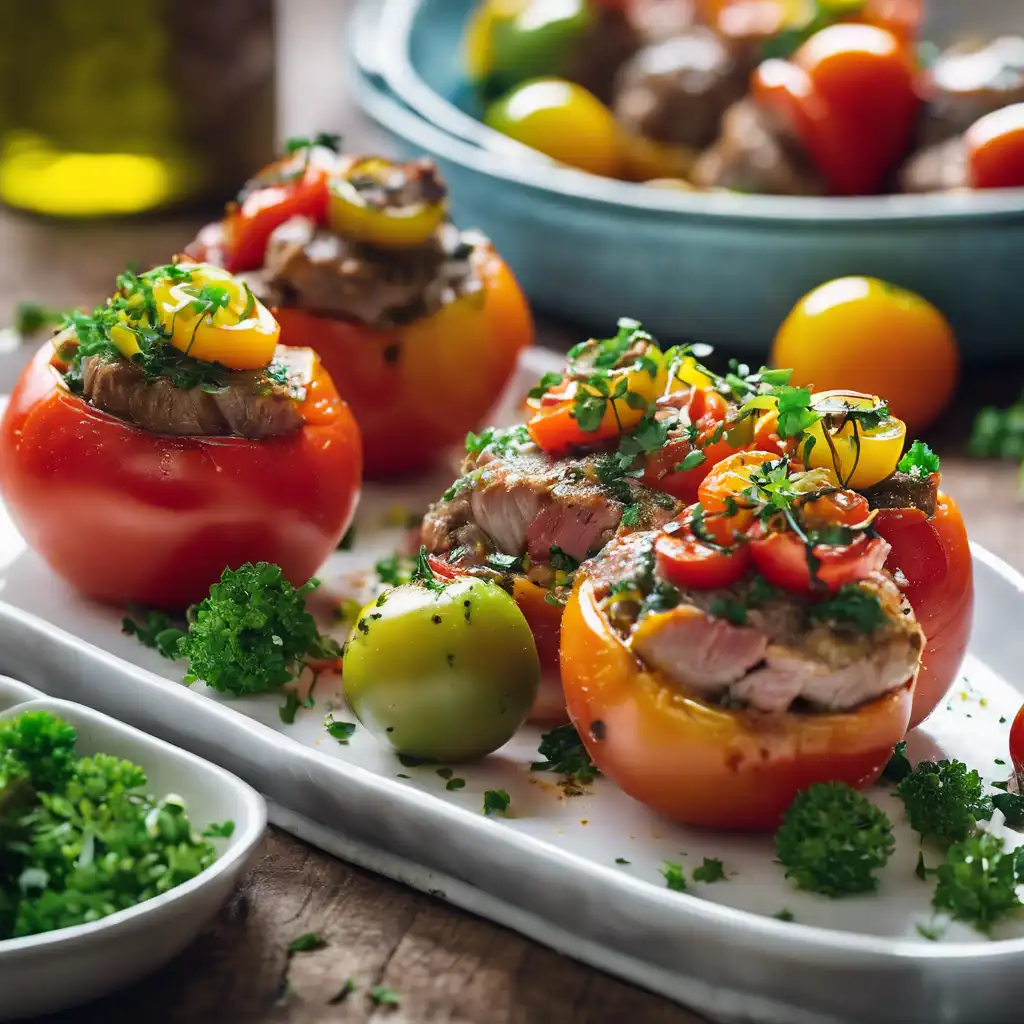 Stuffed Tomatoes with Pork and Vegetables