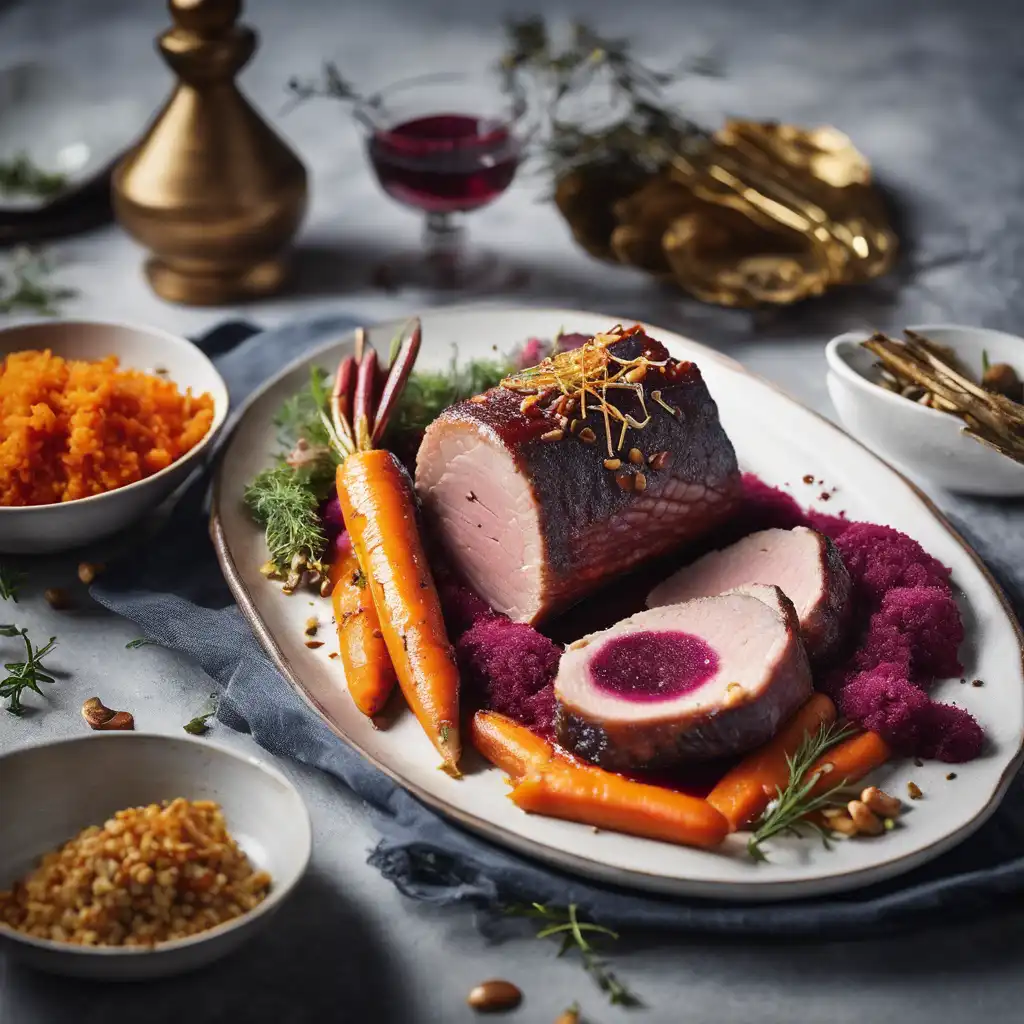 Pork Loin Stuffed with Cornmeal and Cashew