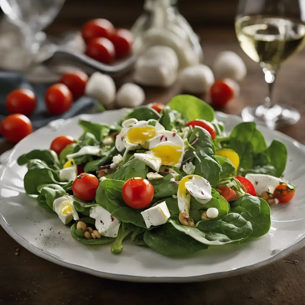 Spinach Salad with Bafalaise Mozzarella