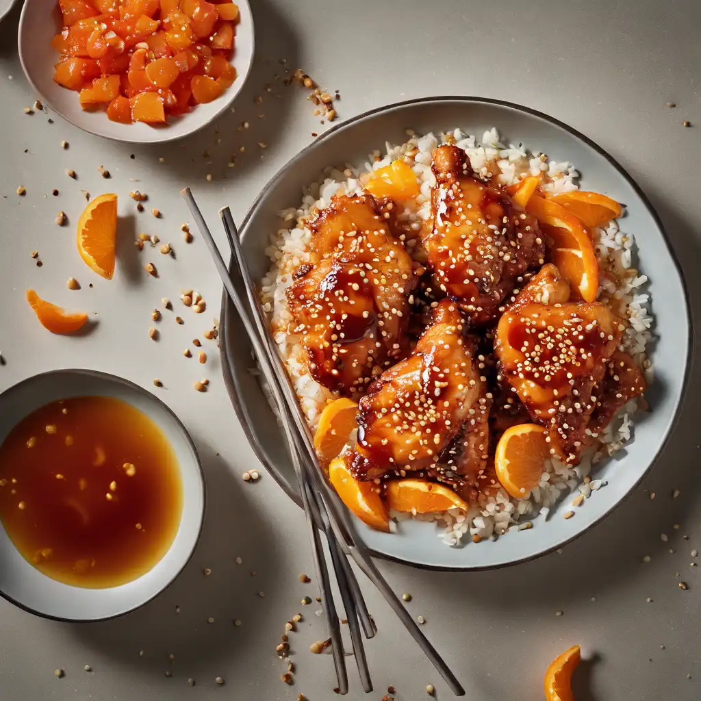 Sweet and Sour Chicken with Sesame Seeds