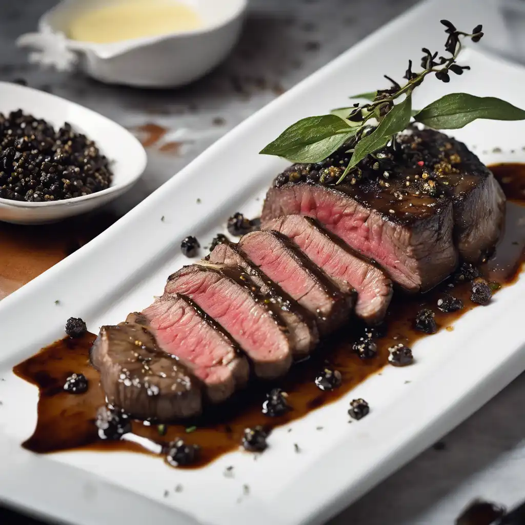 Pepper Steak with Balsamic Vinegar (Steak au Poivre)