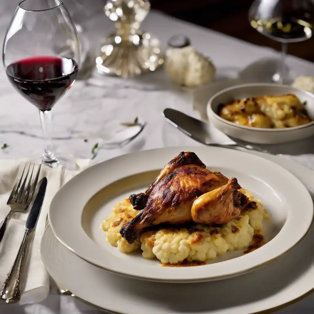 Angolan Chicken with Cauliflower Gratinada