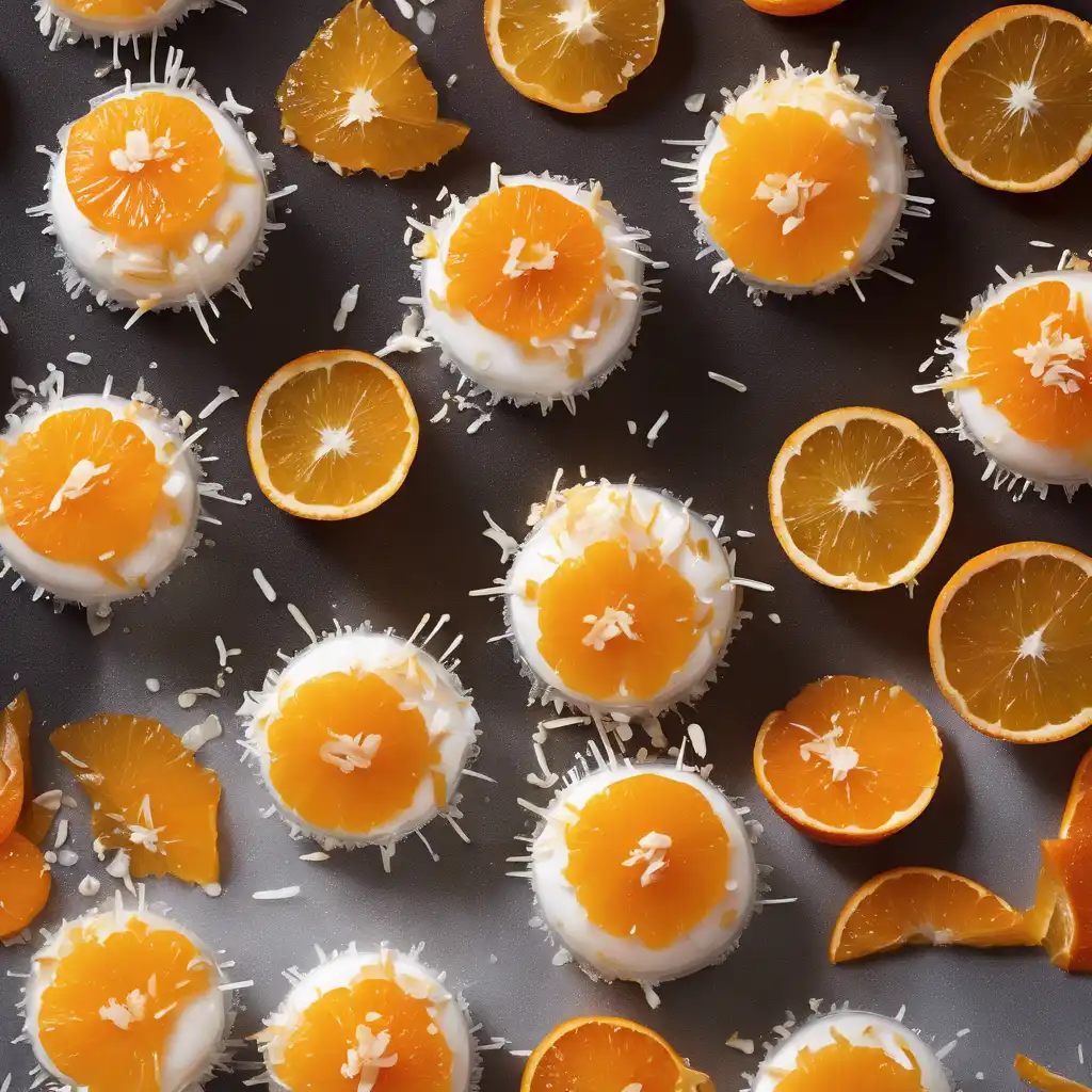 Yogurt Gelatin with Orange Syrup and Coconut Crunch