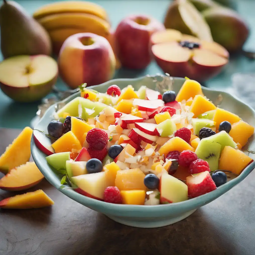 Fruit Salad with Shredded Coconut