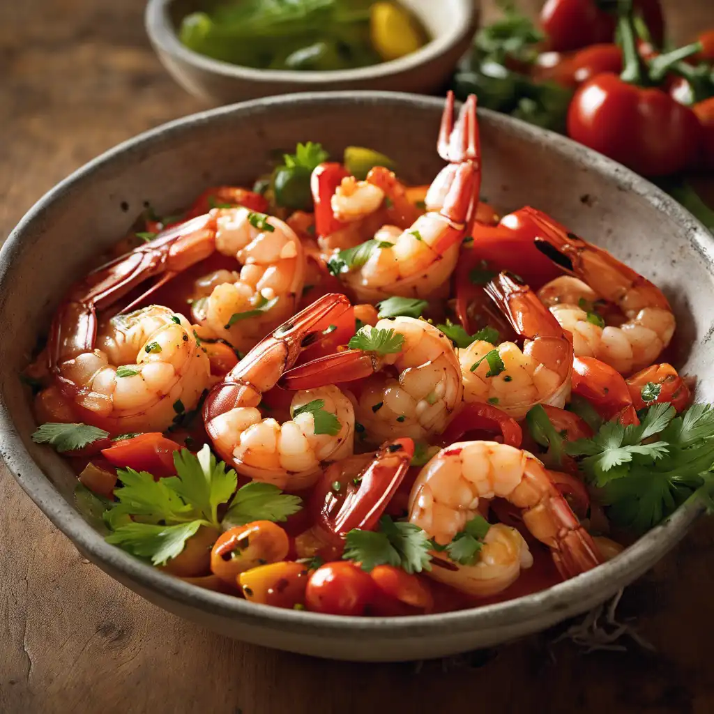 Shrimp with Smoky Peppers