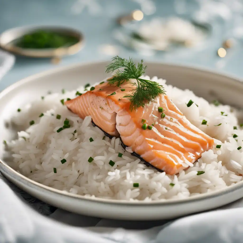 Coconut Milk and Salmon Rice