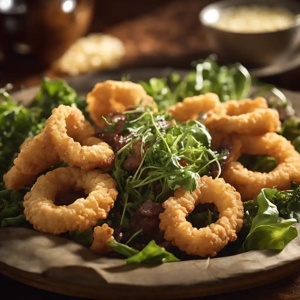 Pork Rinds with Cornmeal and Greens