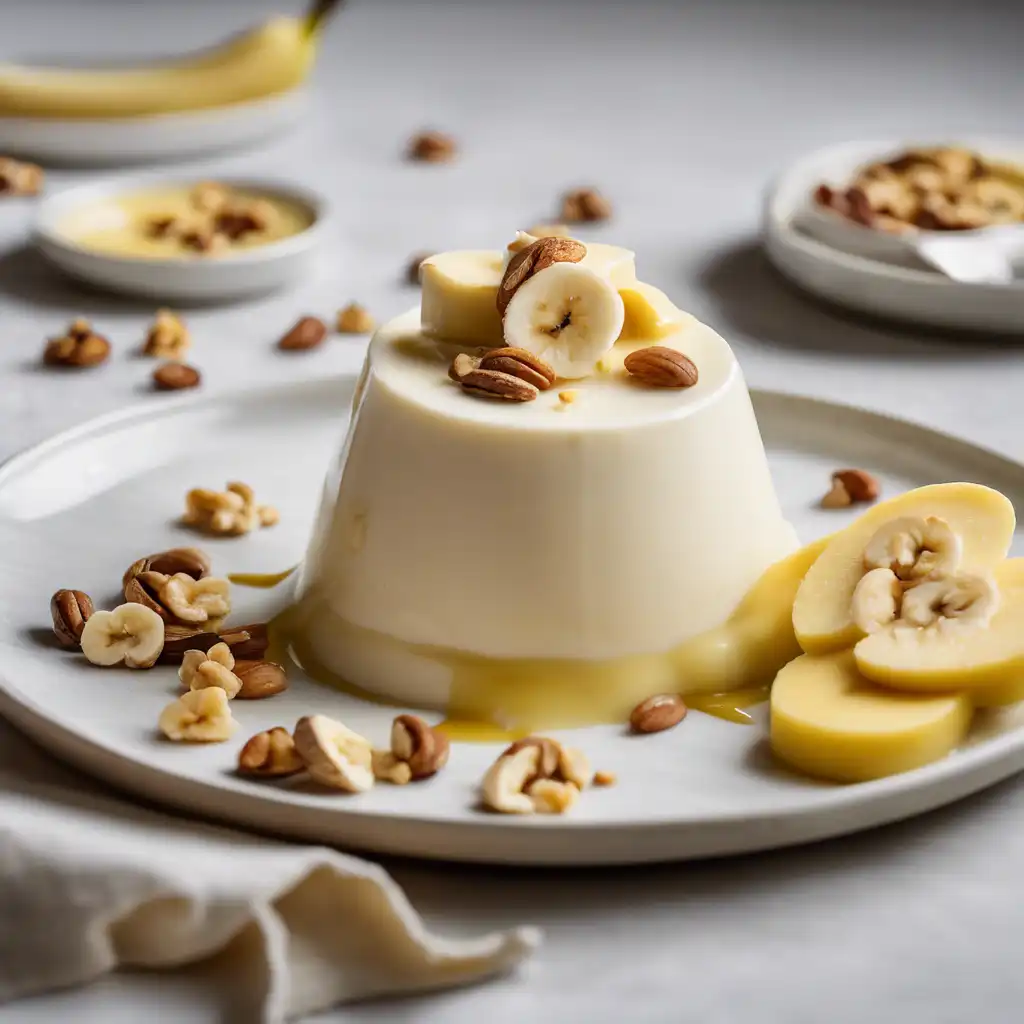 Banana and Cashew Cream Panna Cotta