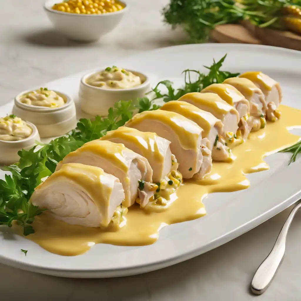 Chicken Roll with Corn Cream