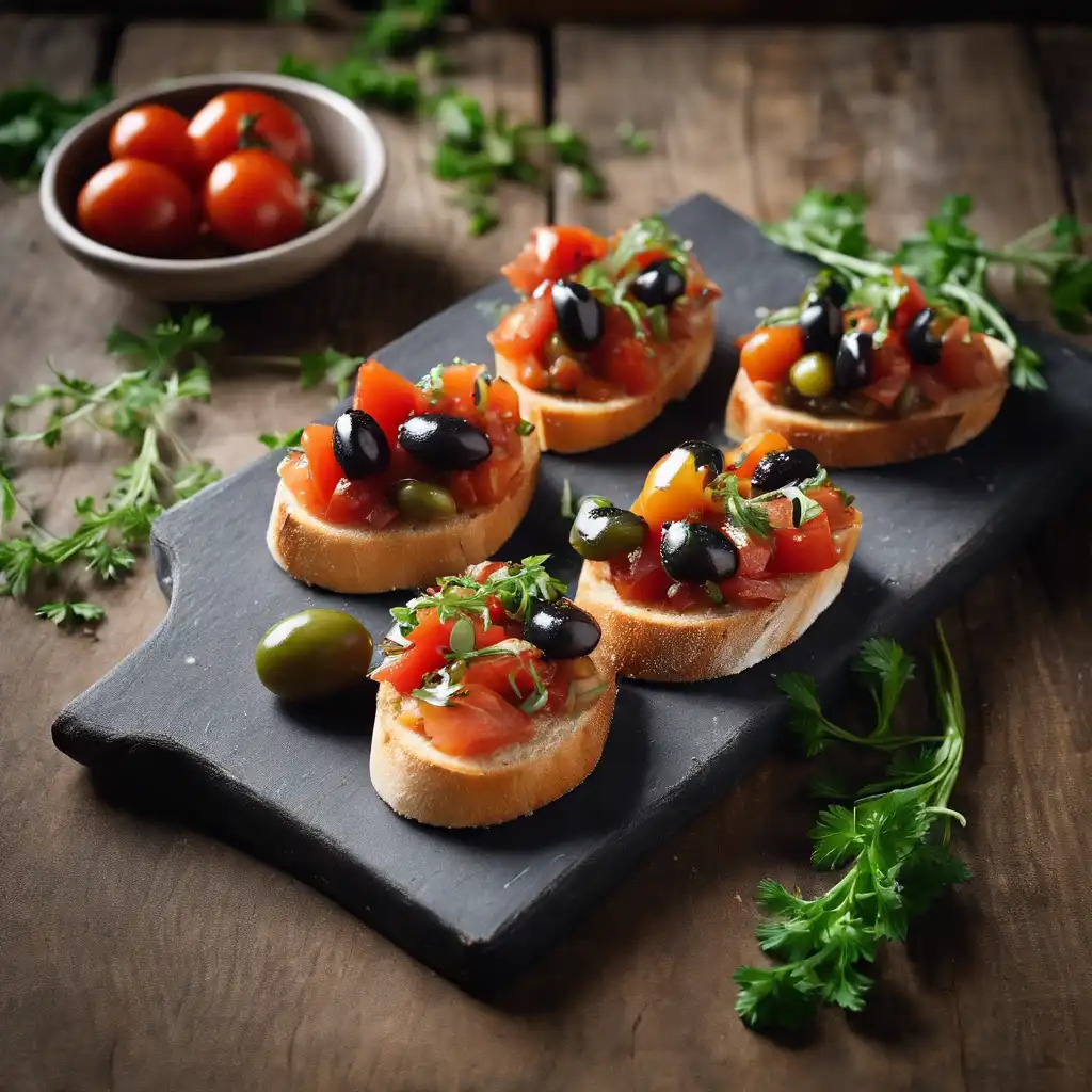 Tomato and Anchovy Bruschetta