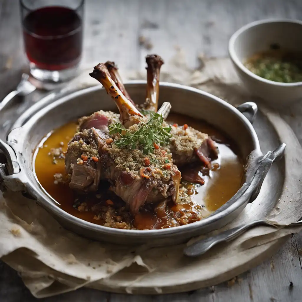 Lamb Shanks with Braised Beef Broth