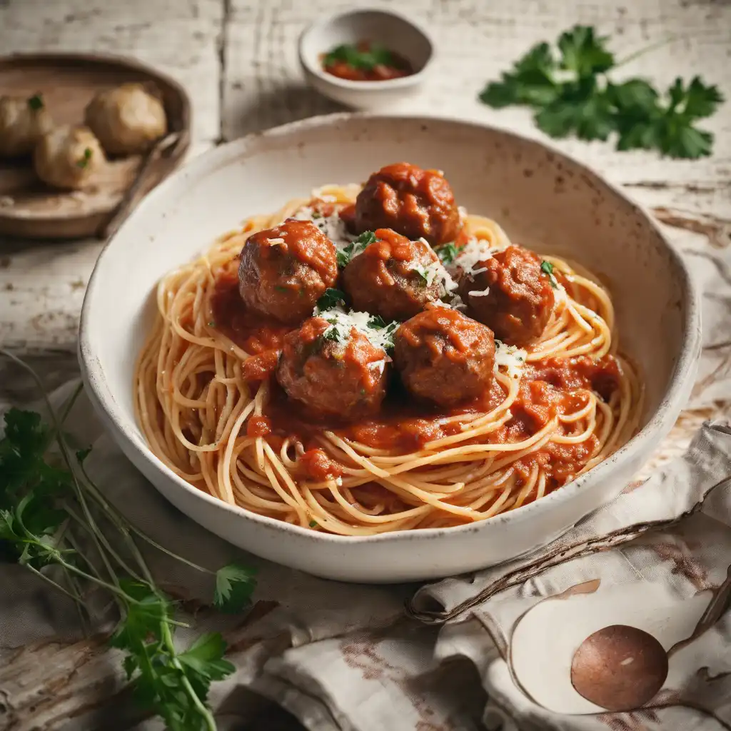 Spaghetti with Mini Meatballs (Spaghetti alla Chitara con Polpetinni)