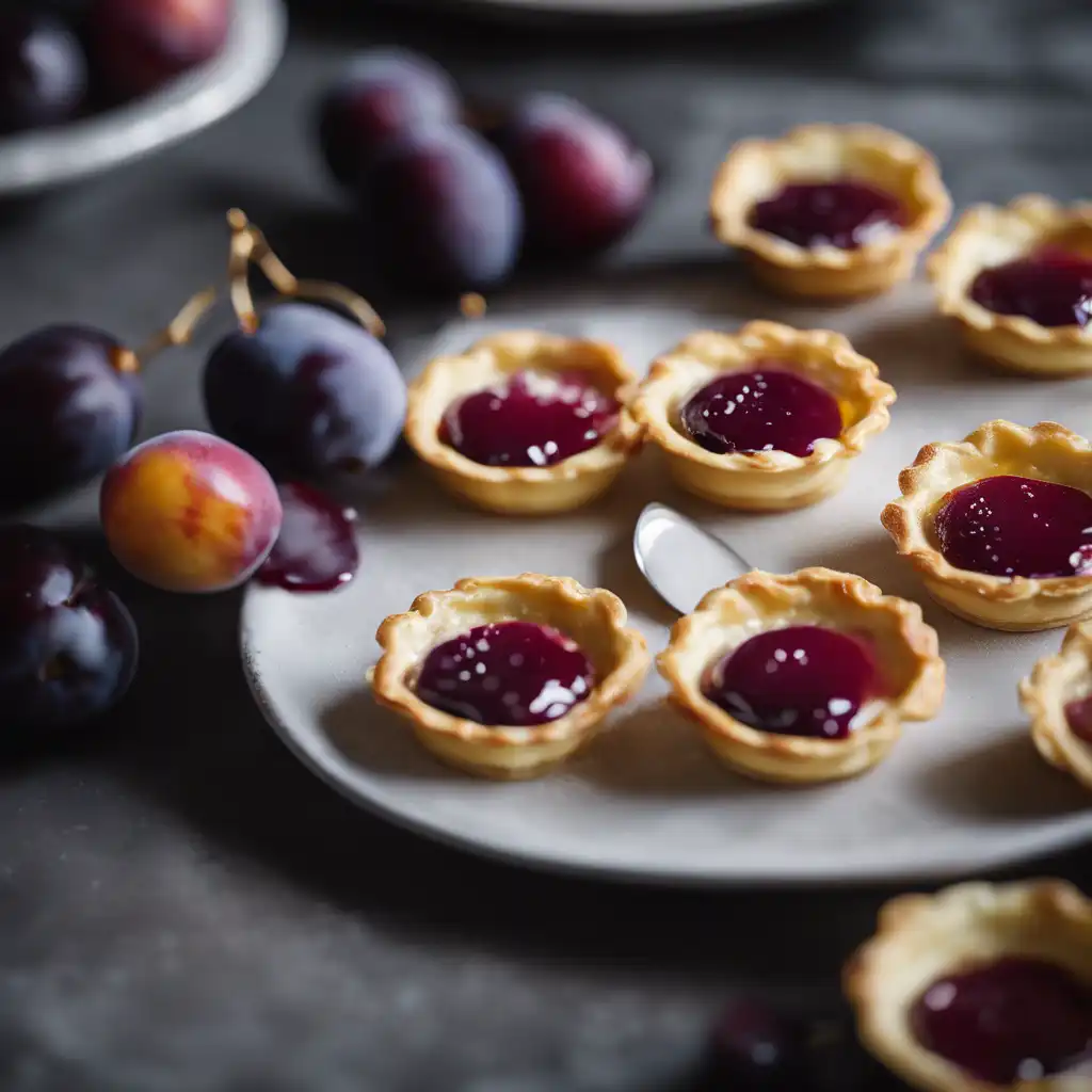 Ricotta Tartlets with Plum Sauce