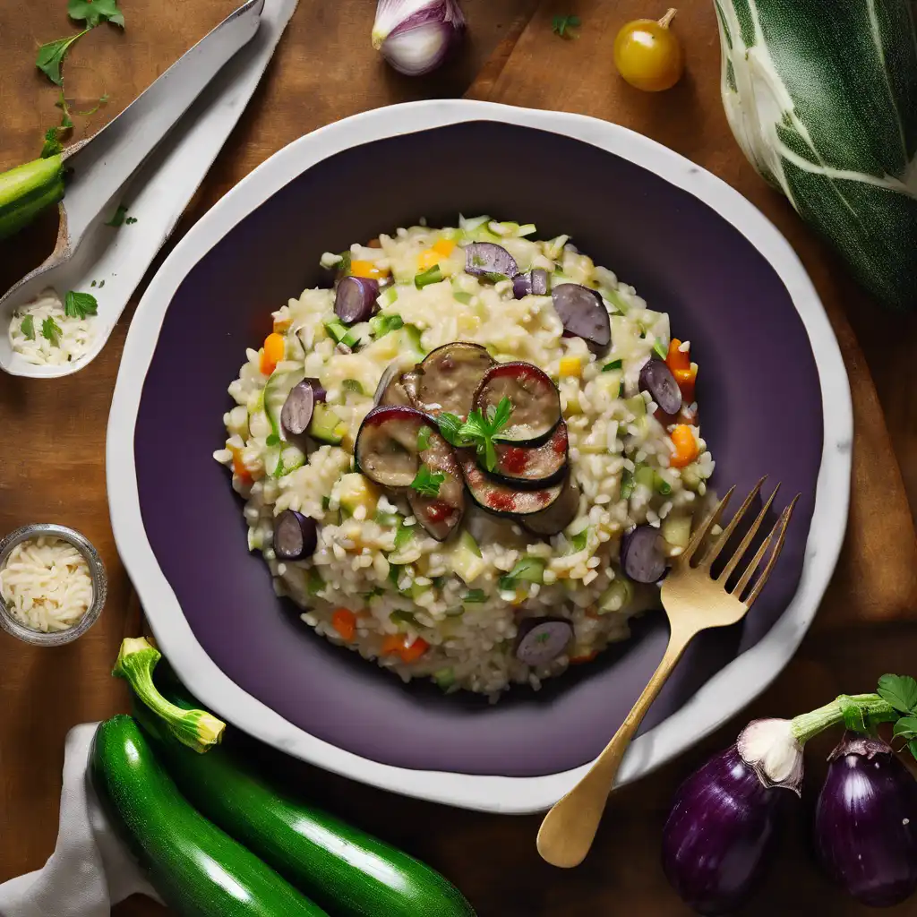 Zucchini and Eggplant Risotto