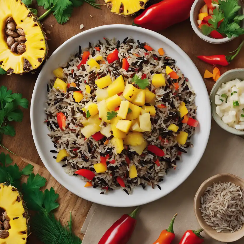 Wild Rice Salad with Beef and Pineapple