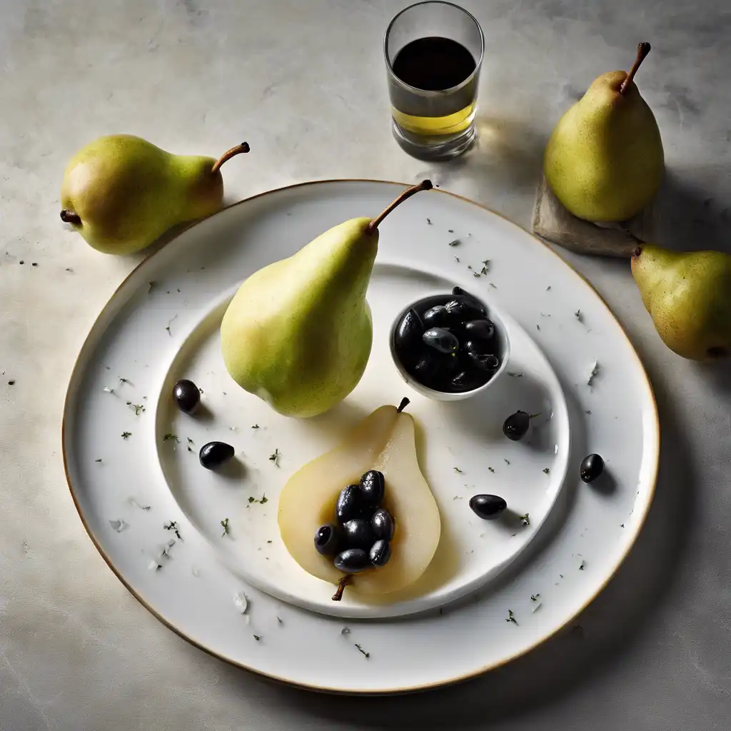 Pear with Olive and Parmesan