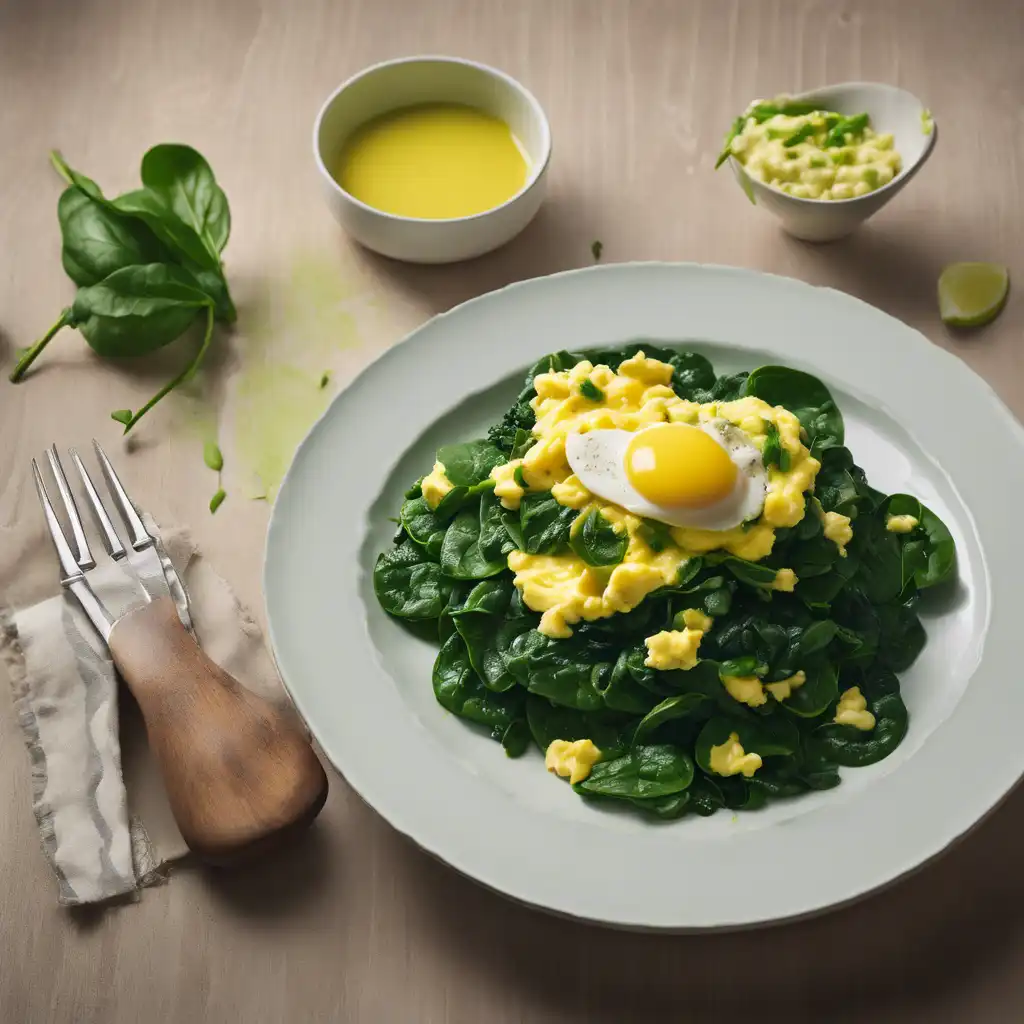 Spinach with Scrambled Eggs