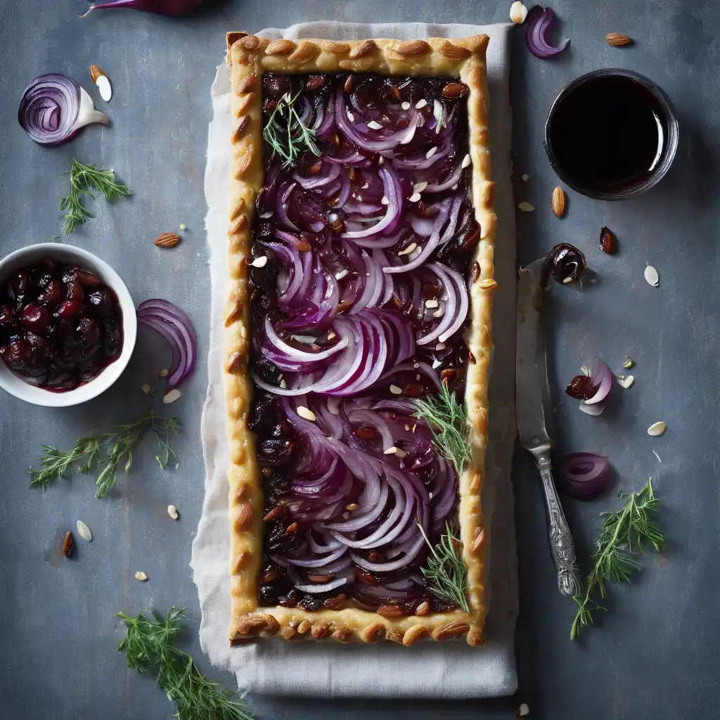 Red Onion and Almonds Tart