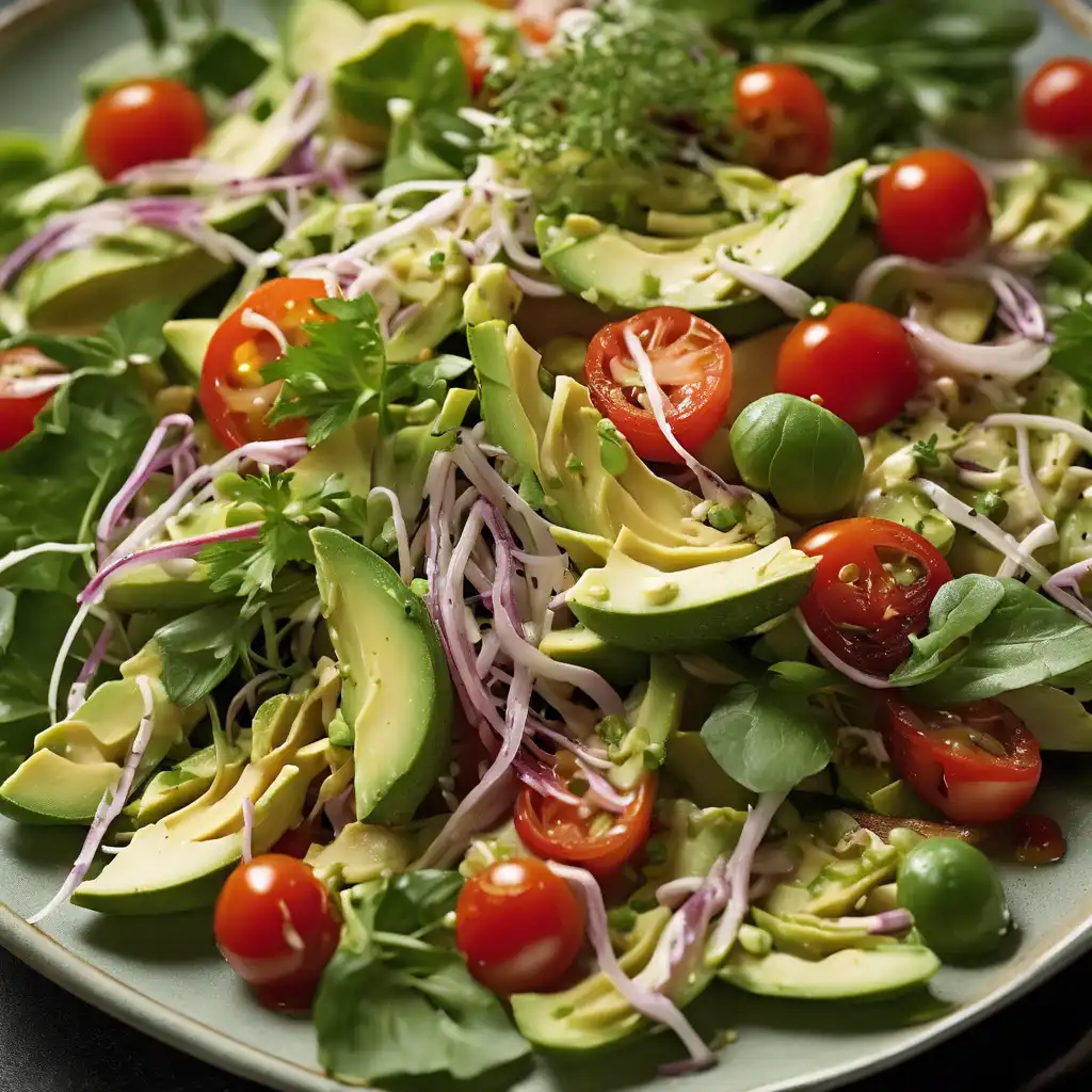 Sprout Salad with Avocado