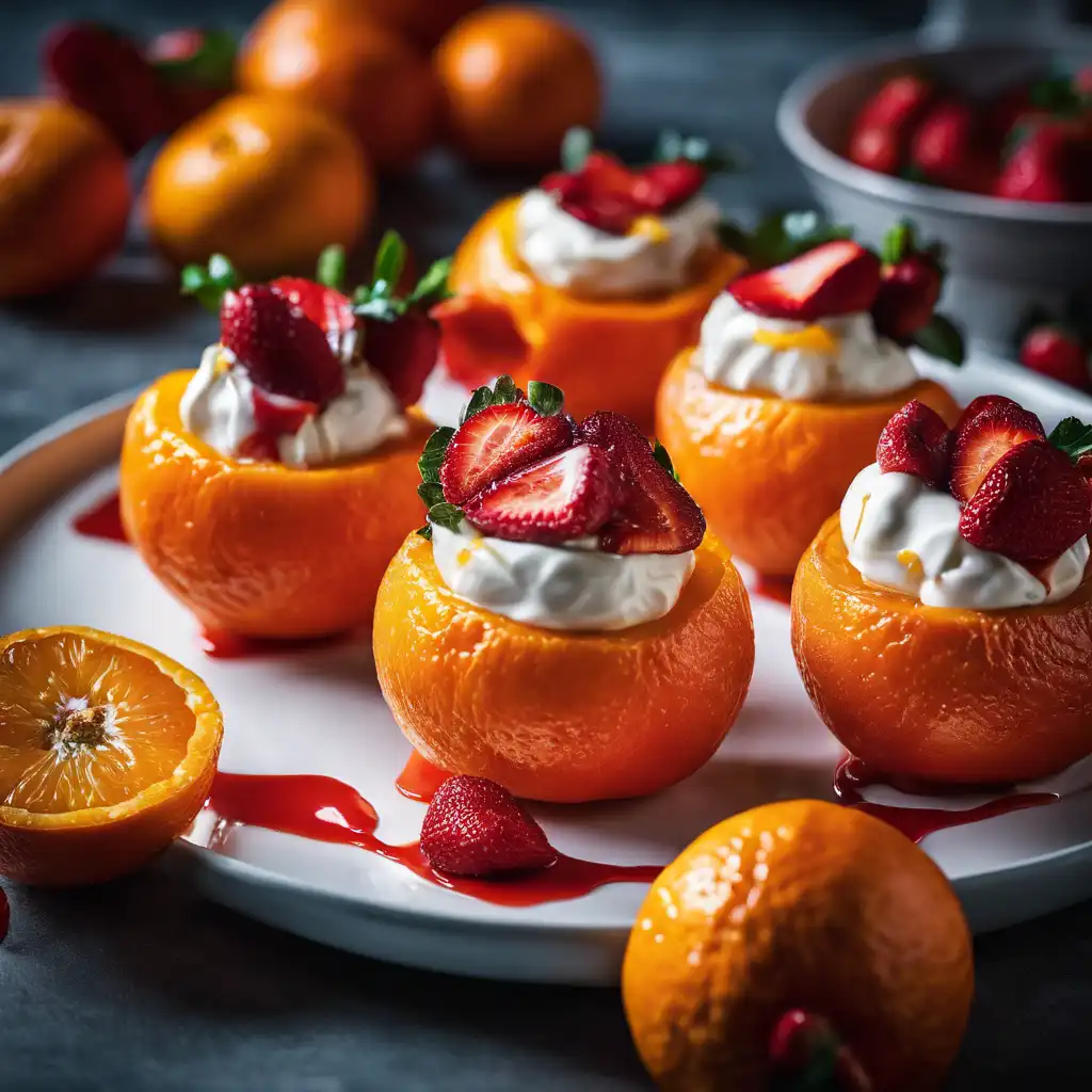 Stuffed Oranges with Strawberries