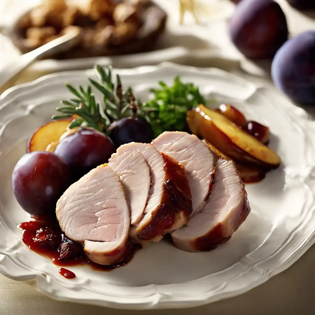 Stuffed Pork Loin with Plums