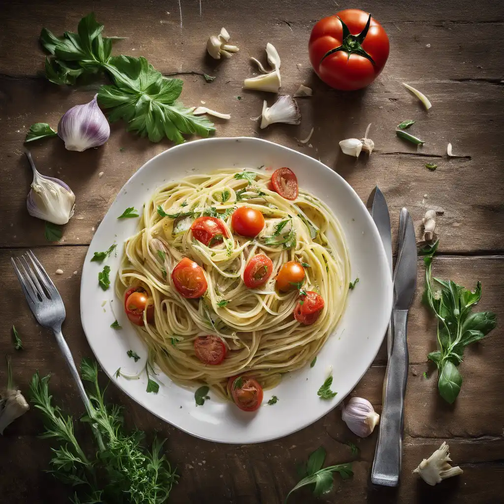 Spaghetti with Tomato and Artichoke