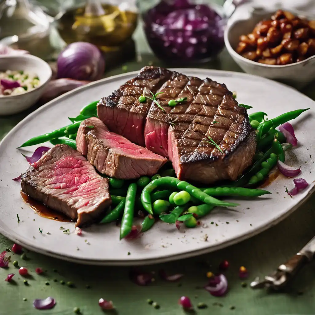 Rump Steak with Sautéed Vegetables