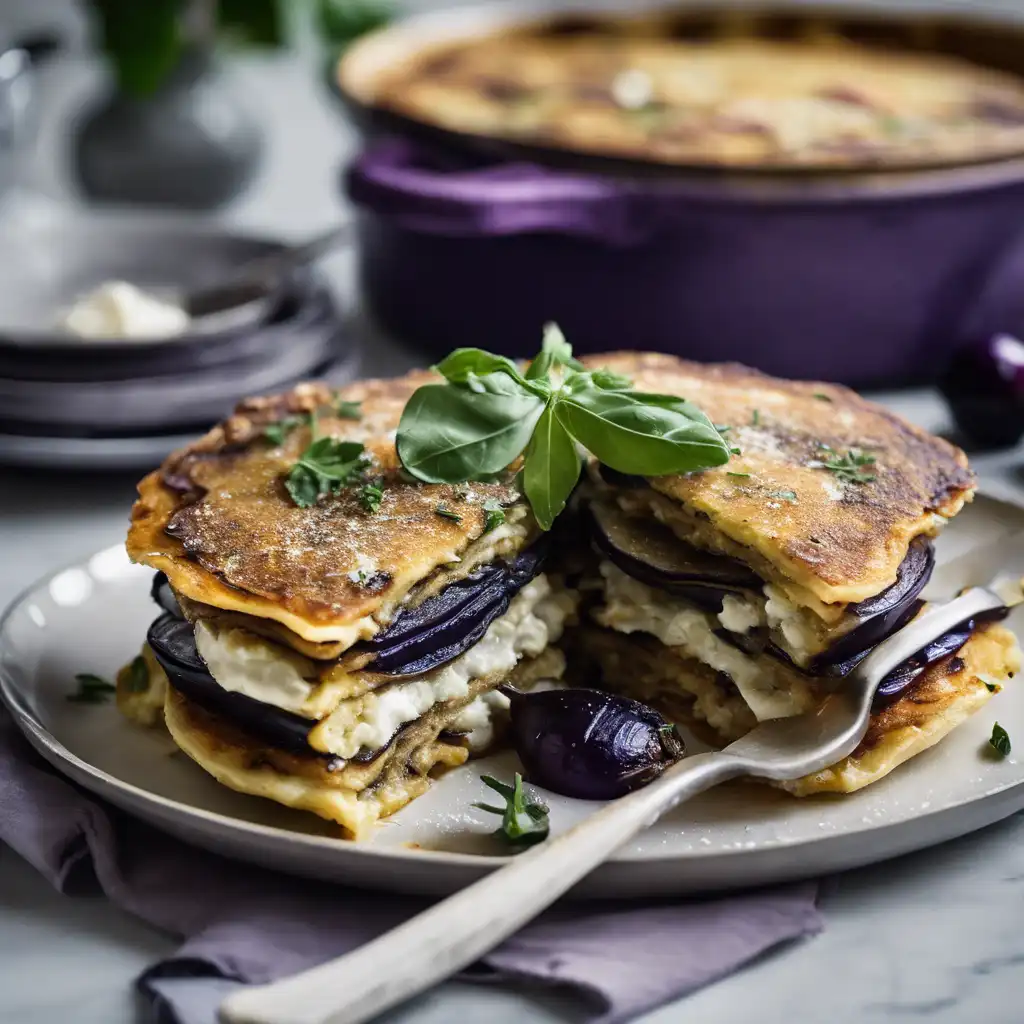 Ricotta and Eggplant Torta with Pancakes