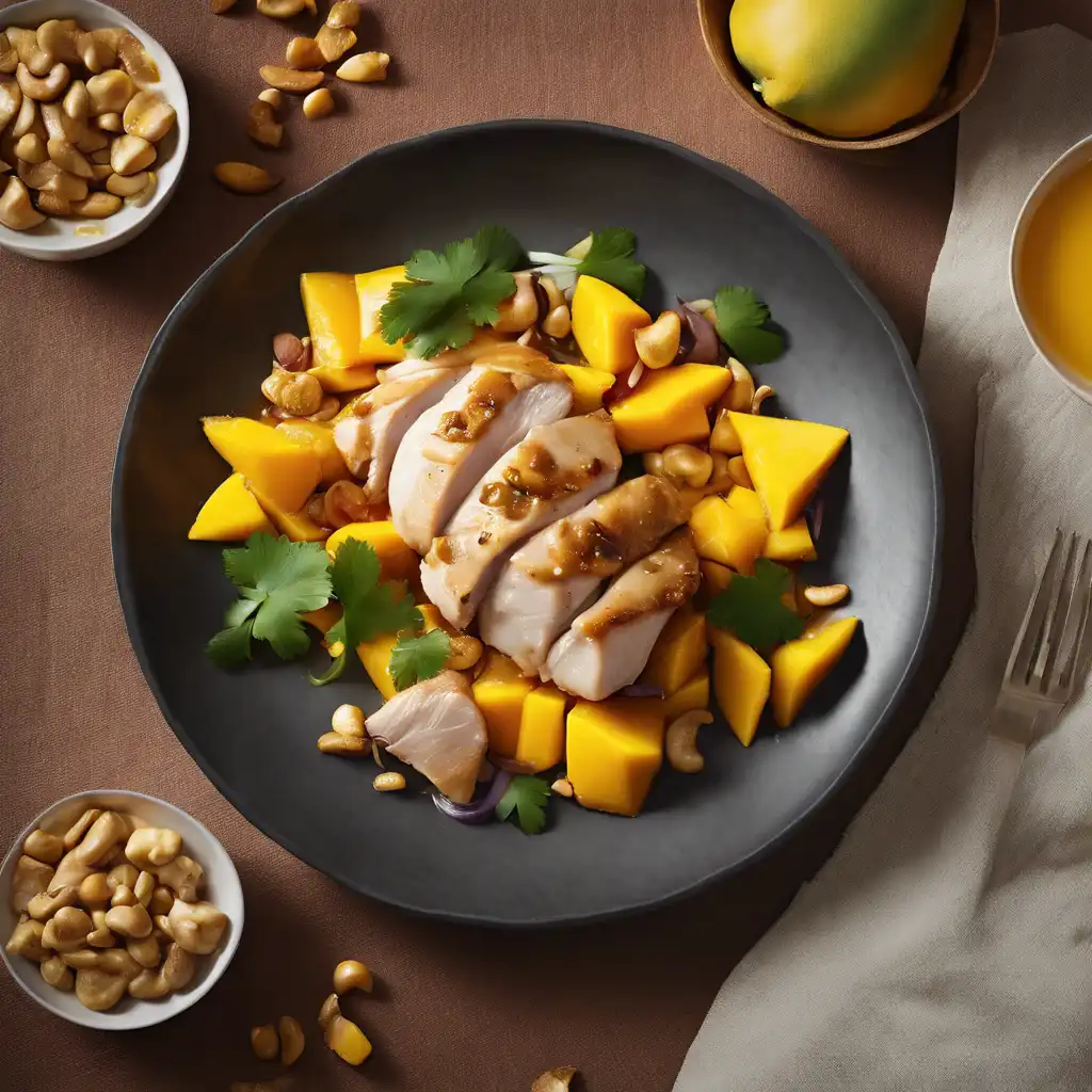 Chicken with mango and cashew nut