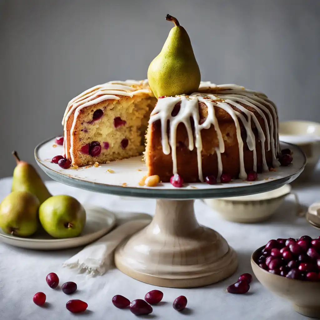 Pear and Cranberry Cake*